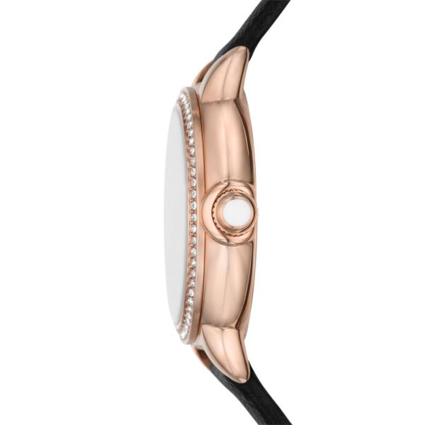 Emporio Armani Classic Black Dial and Black Leather 32mm Women's Watch | AR11598