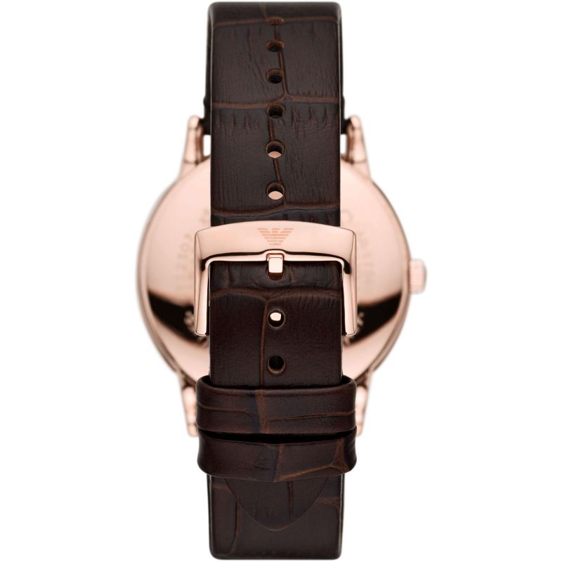 Emporio Armani Claudio Blue Dial and Brown Leather 43mm Men's Watch | AR11566