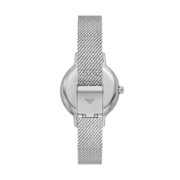 Emporio Armani Matteo Silver Dial and Silver Steel Bracelet Mesh 32mm Women's Watch | AR11584