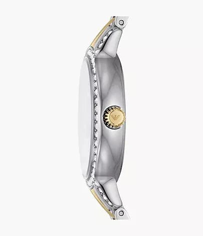 Emporio Armani Classic Two-Tone Dial and Two-Tone Stainless Steel 32mm Women's Watch | AR11576