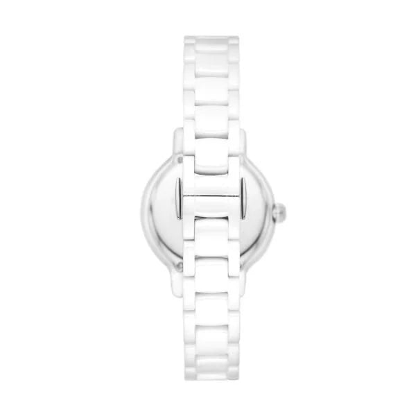 Emporio Armani Cayde White Dial and White Ceramic 32mm Women's Watch | AR70013