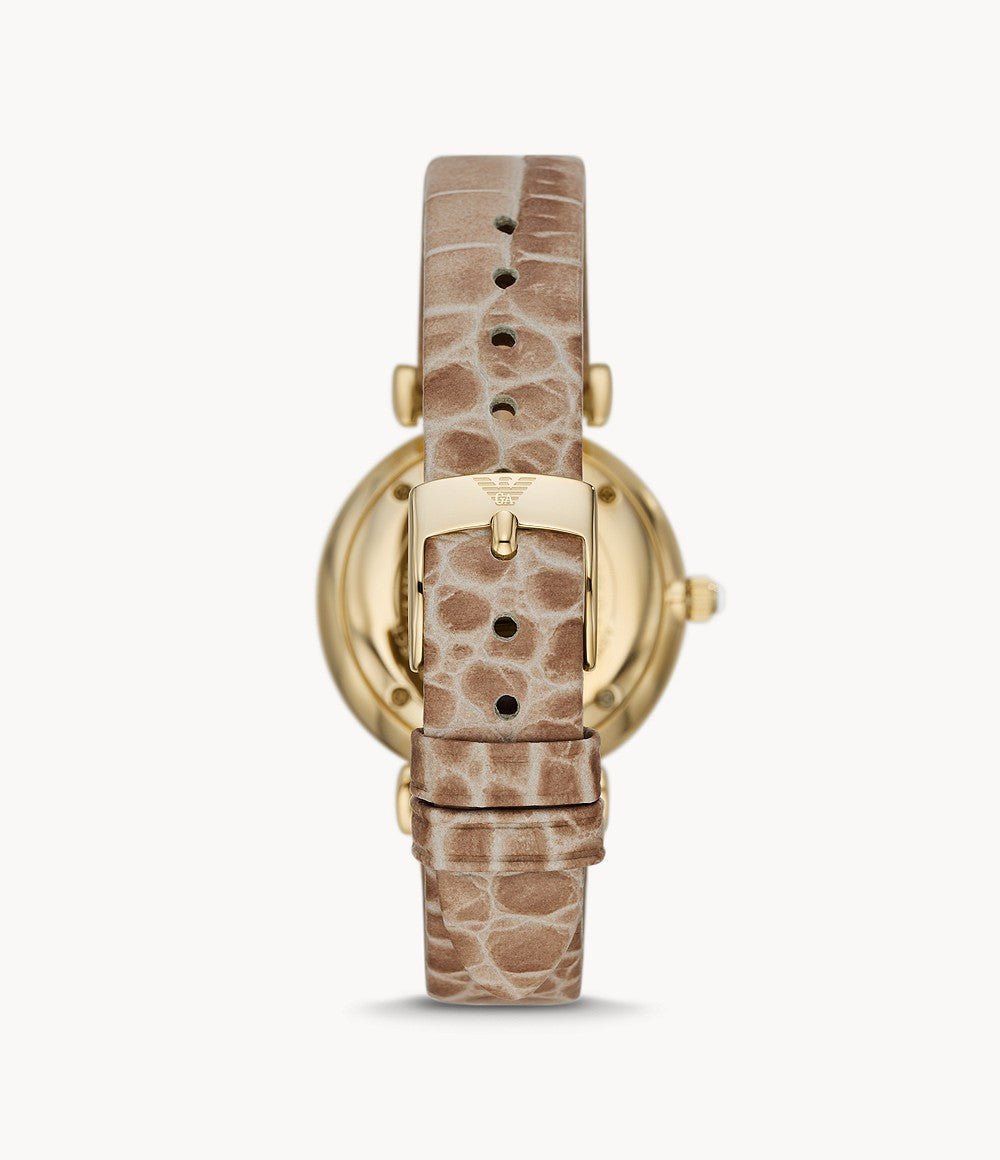 Emporio Armani Classic Taupe Dial and Taupe Leather 32mm Women's Watch | AR11518