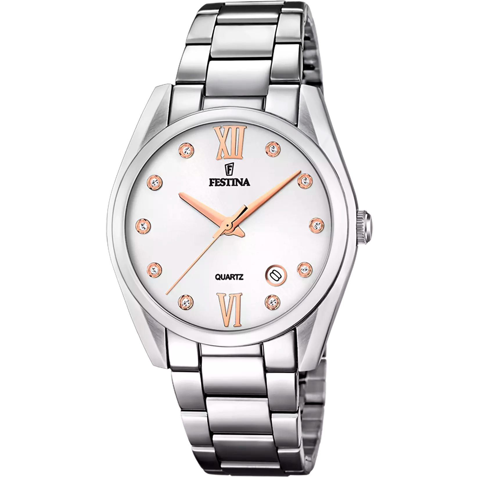 Festina Boyfriend Quartz Grey Silver Stainless Steel Women's Watch | F16790/A