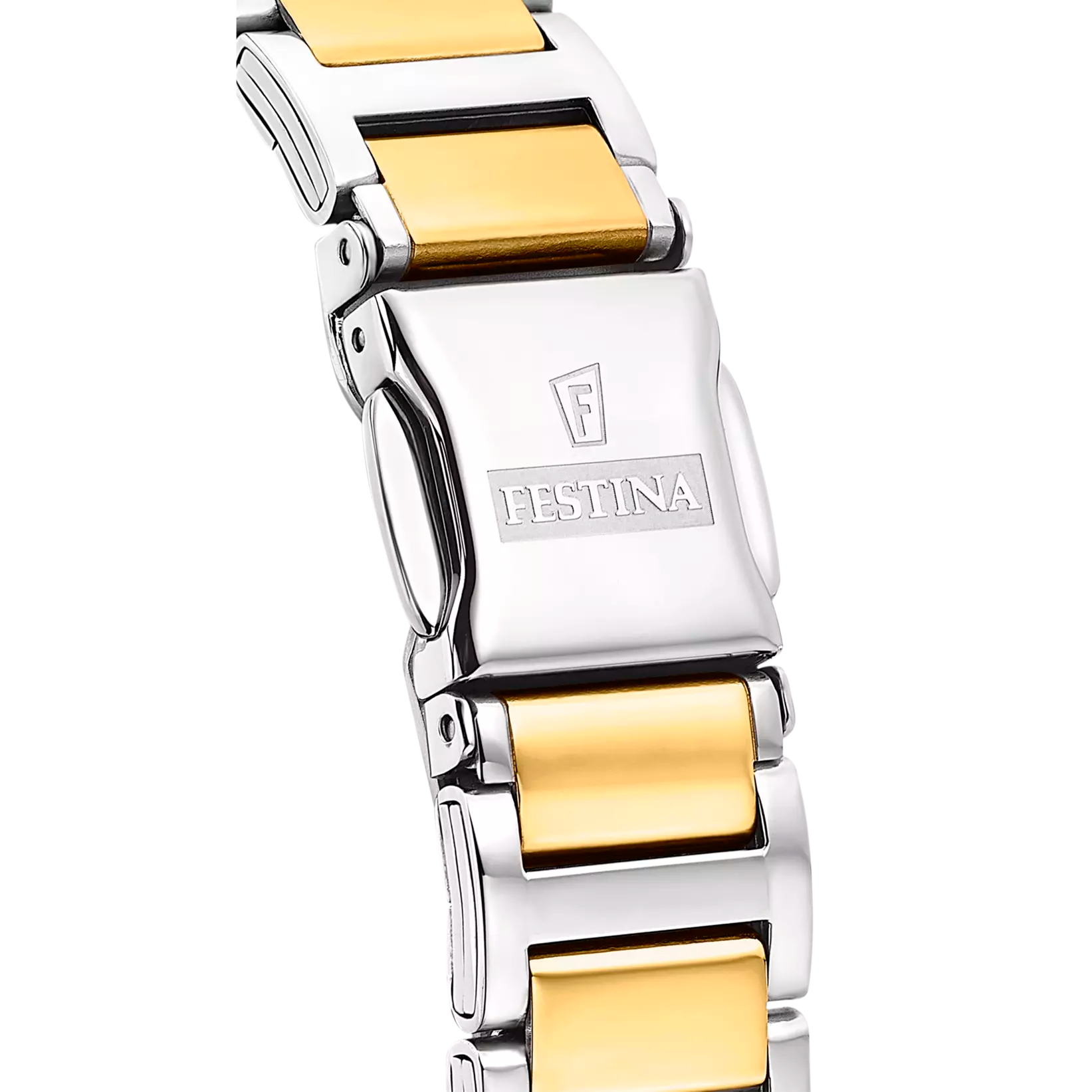 Festina Mademoiselle Quartz Grey Dial Yellow Gold Roman Numerals Stainless Steel Women's Watch | F16937/A