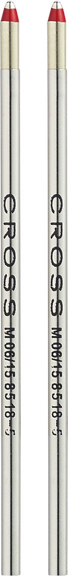 CROSS Mini Ballpoint Pen Refill - Red - Medium - Dual Pack | 8518-5