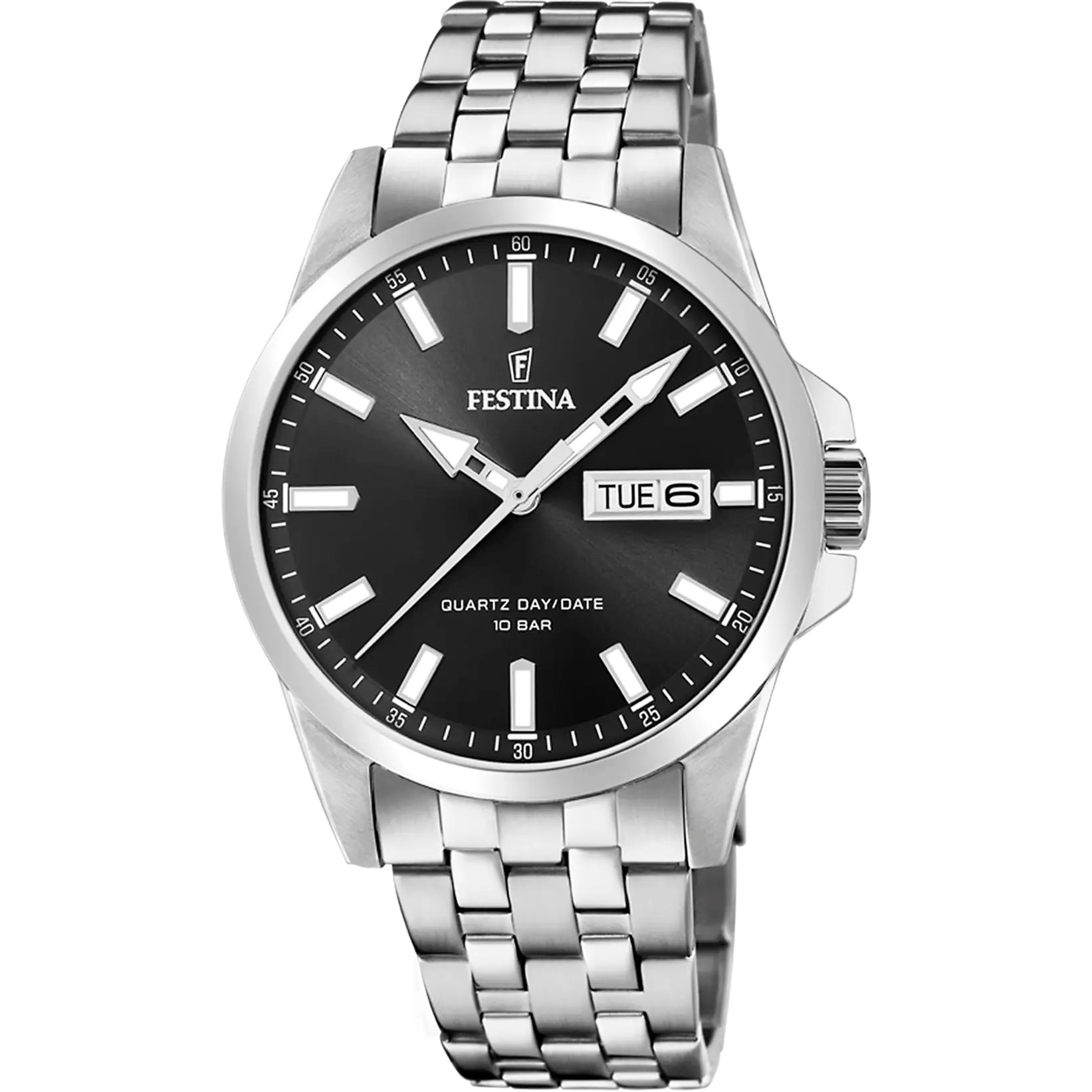 Festina Classic Quartz Black Dial Stainless Steel Men's Watch | F20357/4