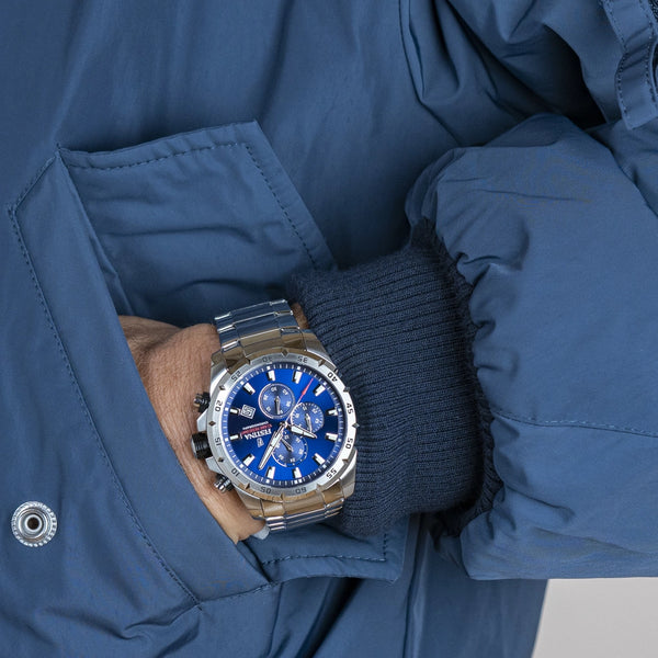 Festina Timeless Chronograph Quartz Blue Stainless Steel Men's Watch | F20463/2