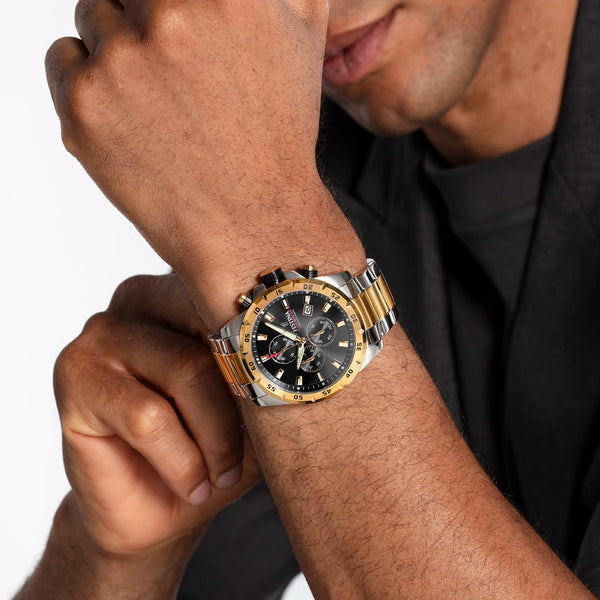 Festina Timeless Chronograph Black Rose Gold PVD Stainless Steel Men's Watch | F20562/4