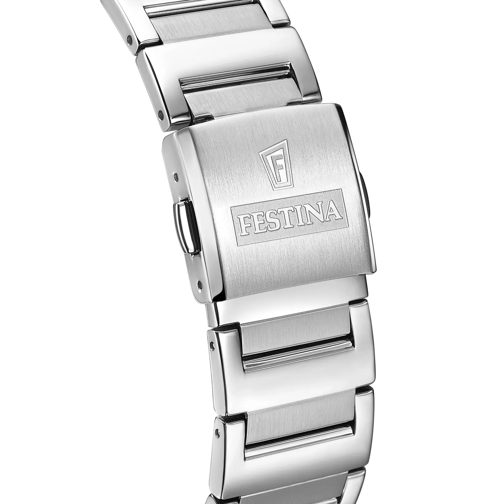 Festina On The Square Quartz Rectangular Silver Dial Stainless Steel Men's Watch | F20677/1