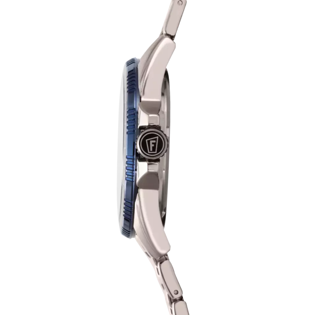 Festina Titanium Quartz Blue Dial Fluorescent Steel Indices Men's Watch | F20698/2