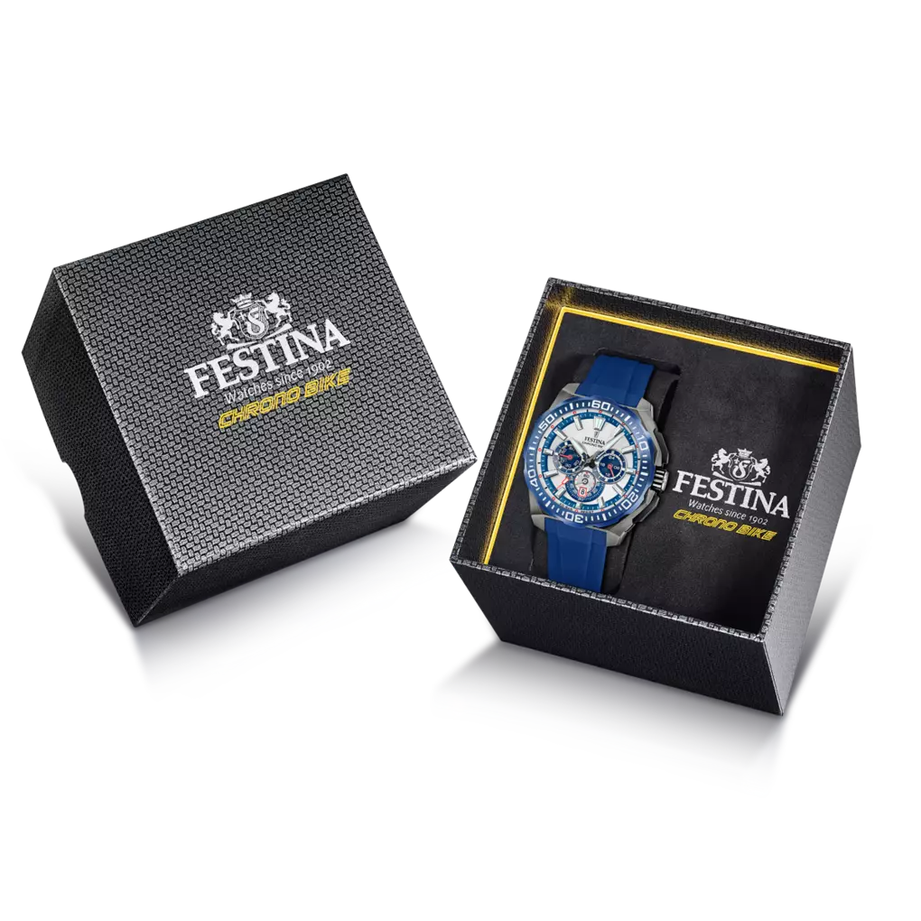 Festina Chrono Bike Quartz Chronograph Blue Rubber Men's Watch | F20725/4