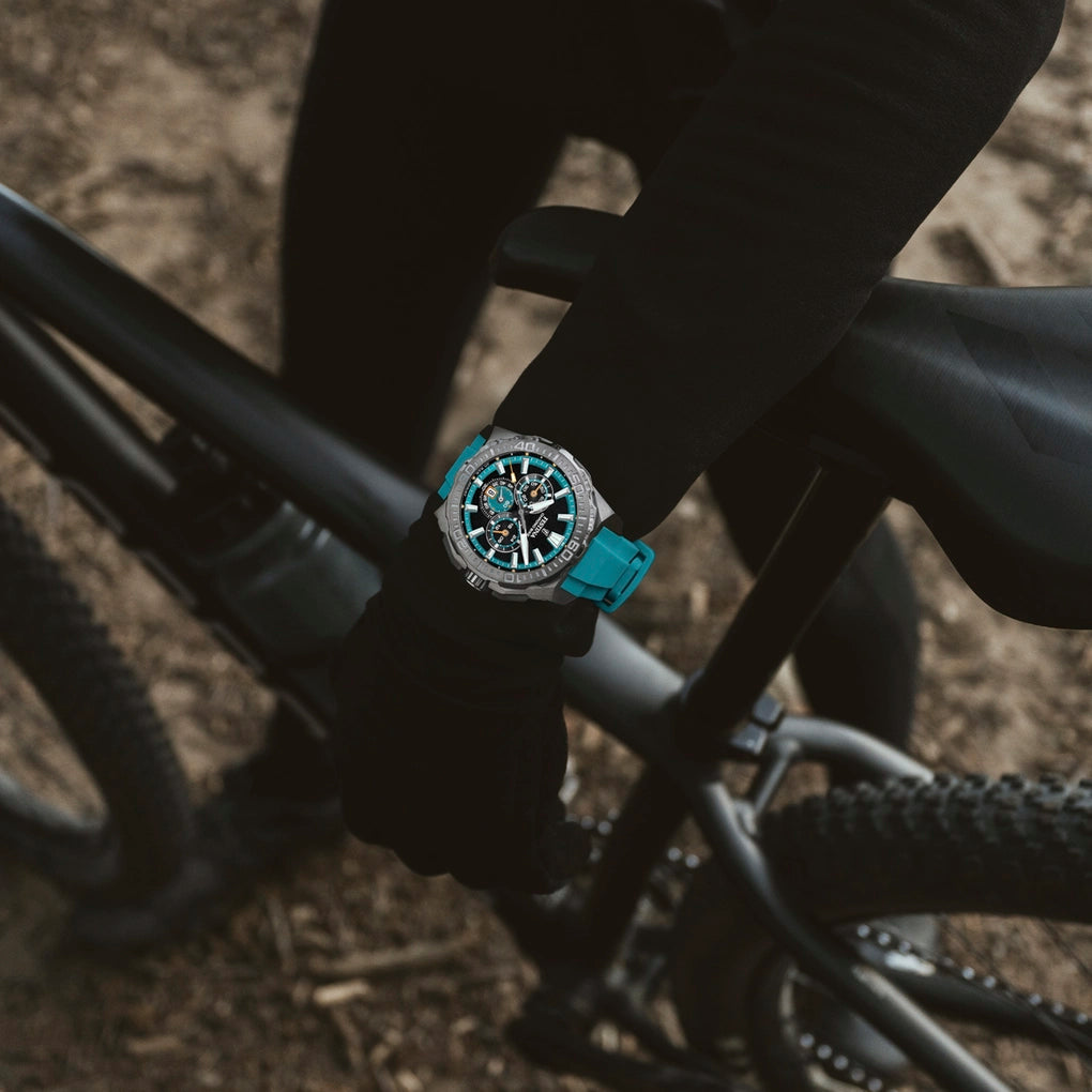 Festina Chrono Bike Quartz Chronograph Teal Rubber Men's Watch | F20725/6