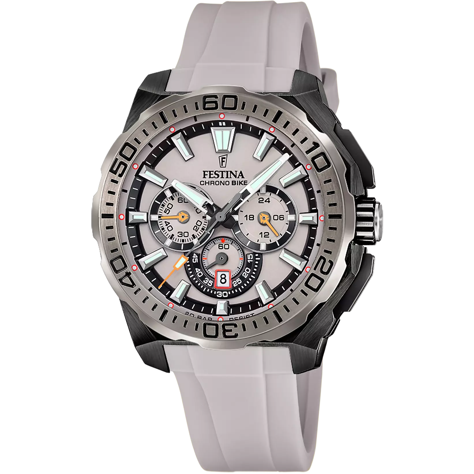 Festina Chrono Bike Quartz Chronograph Grey Rubber Men's Watch | F20726/1
