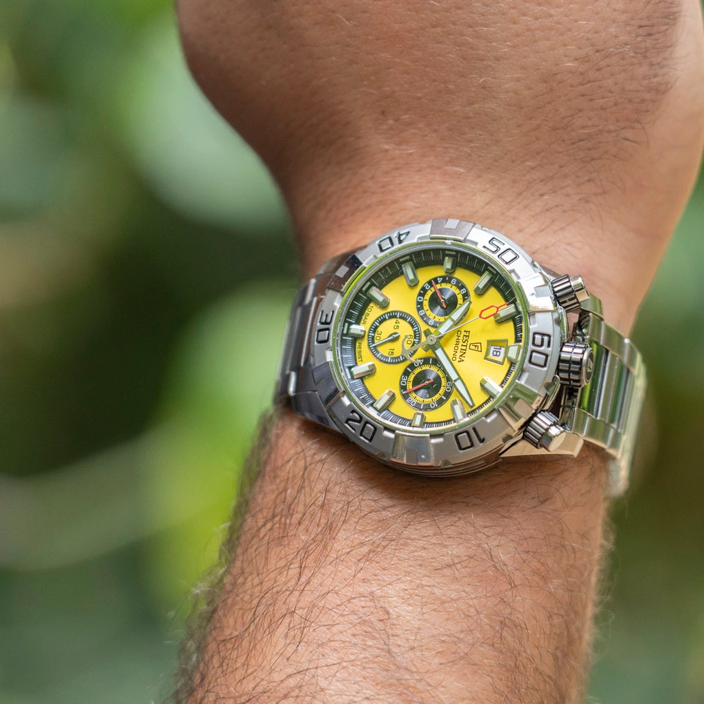 Festina The Originals Bullhead Yellow Stainless Steel Men's Watch | F20743/4