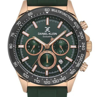 Daniel Klein Dark Green Rose Gold Multifunction Men’s Watch | DK113853-3