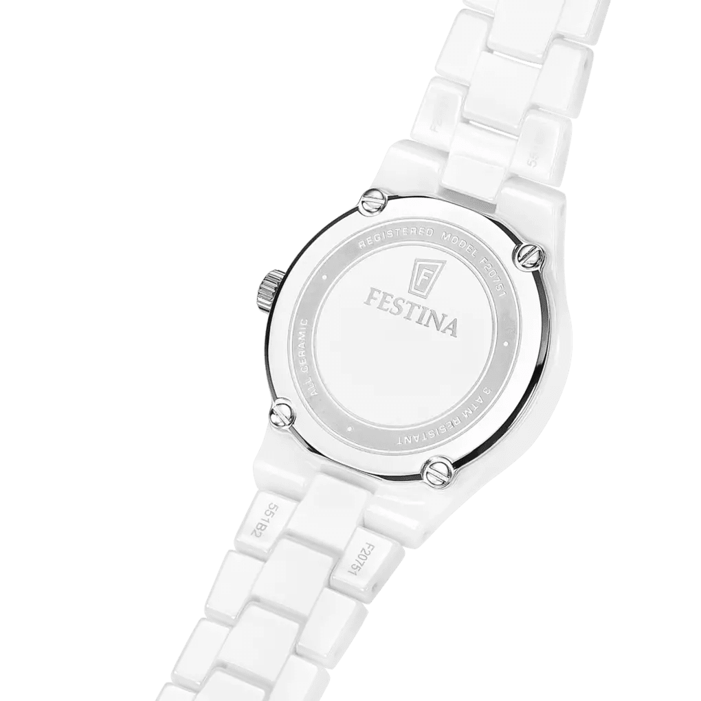 Festina Ceramic White Dial 316L Stainless Steel and white ceramic Men’s Watch | F20497/1 | TIME Watches