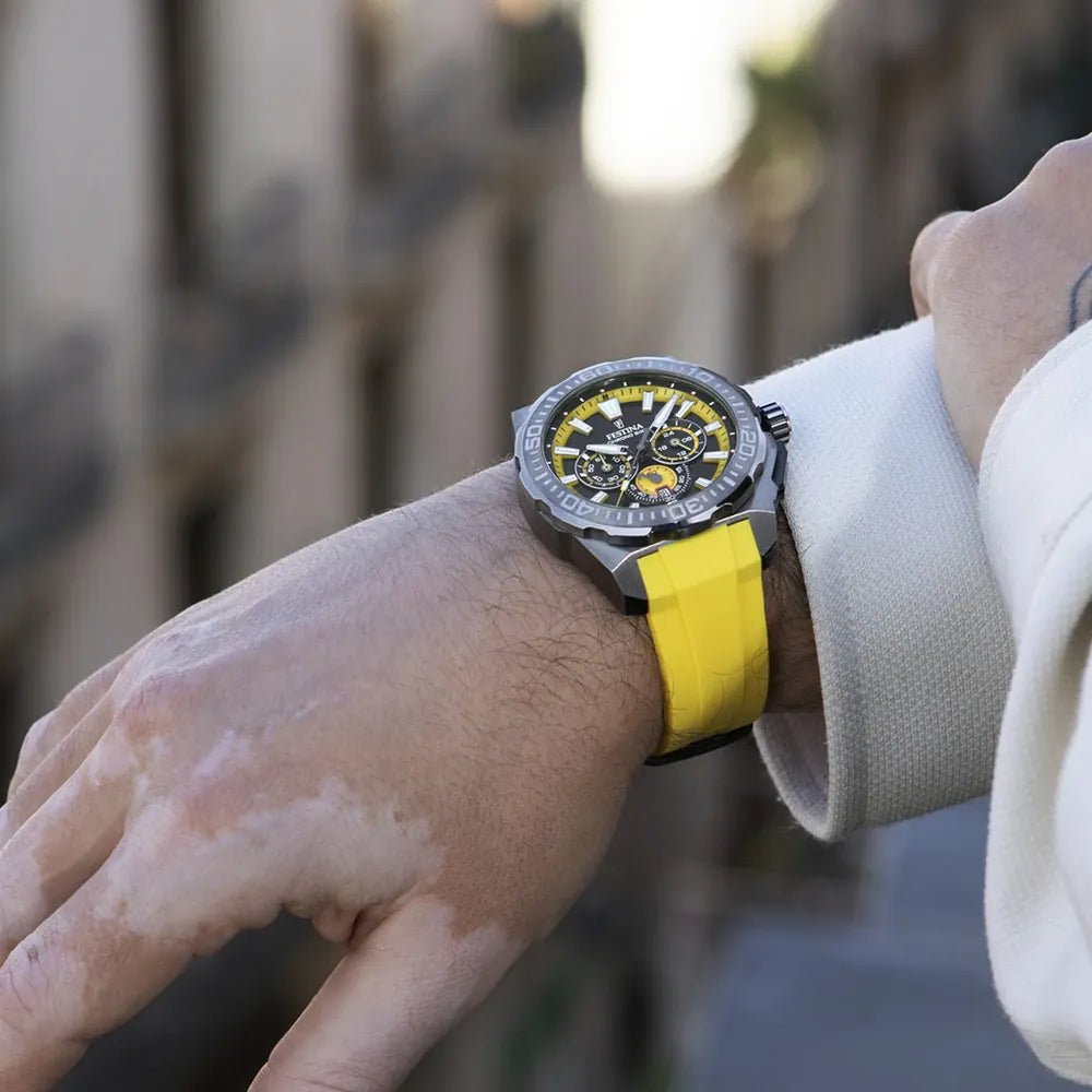 Festina Chrono Bike Yellow Dial Yellow Rubber Men’s Watch | F20725/1 | TIME Watches