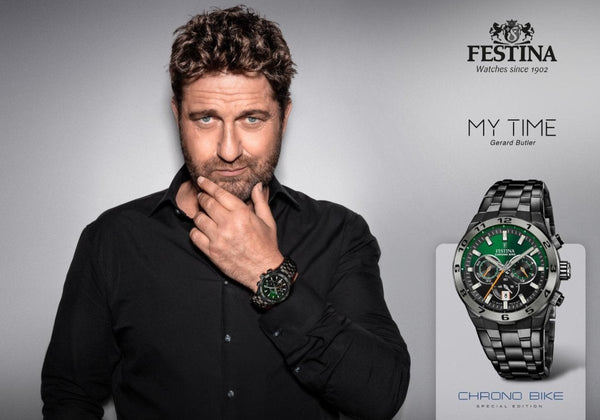 Festina Stainless Steel Chronograph Black/Green Dial Men's Watch | F20673/2