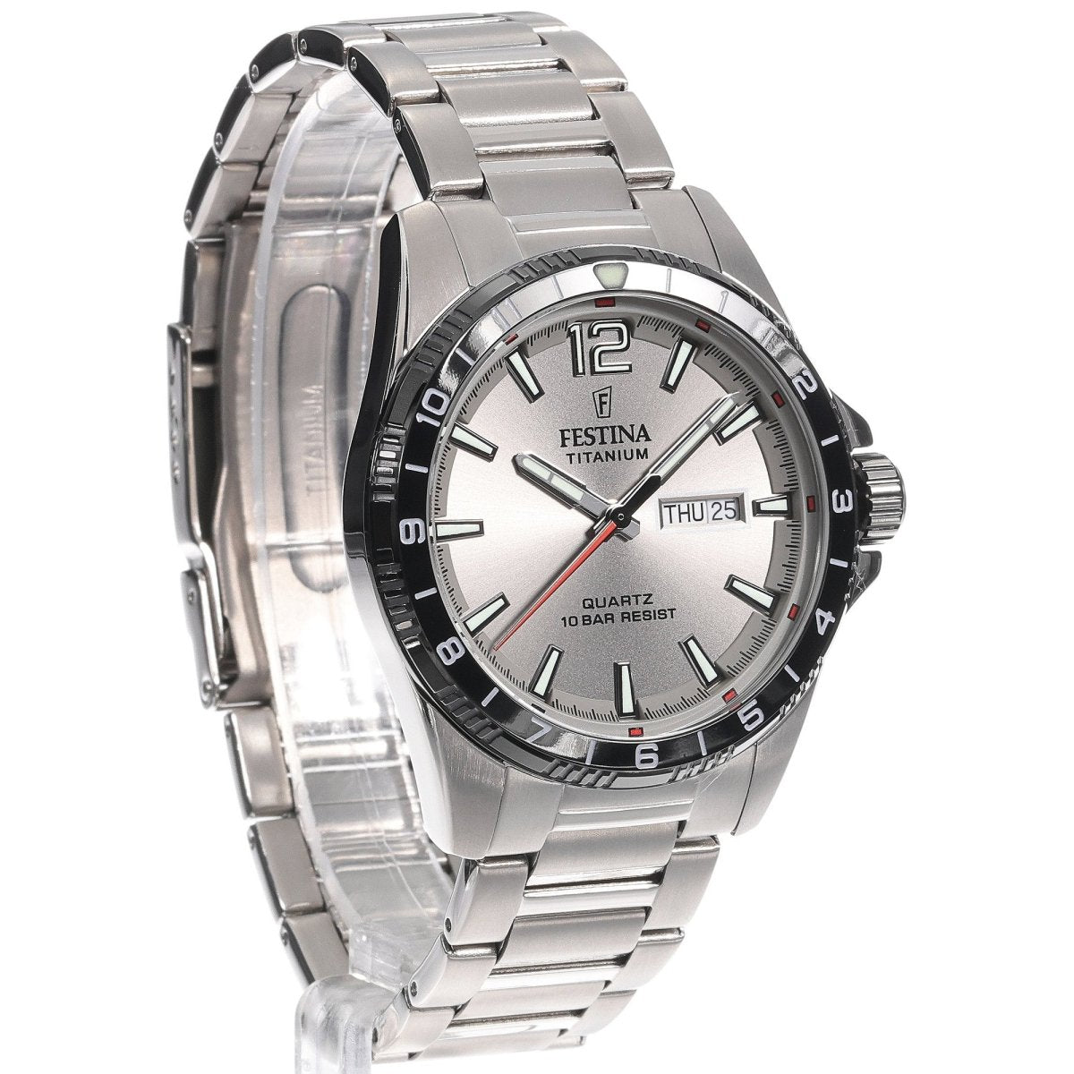Festina Titanium Silver Dial Titanium Men’s 43mm Watch | F20698/1 | TIME Watches