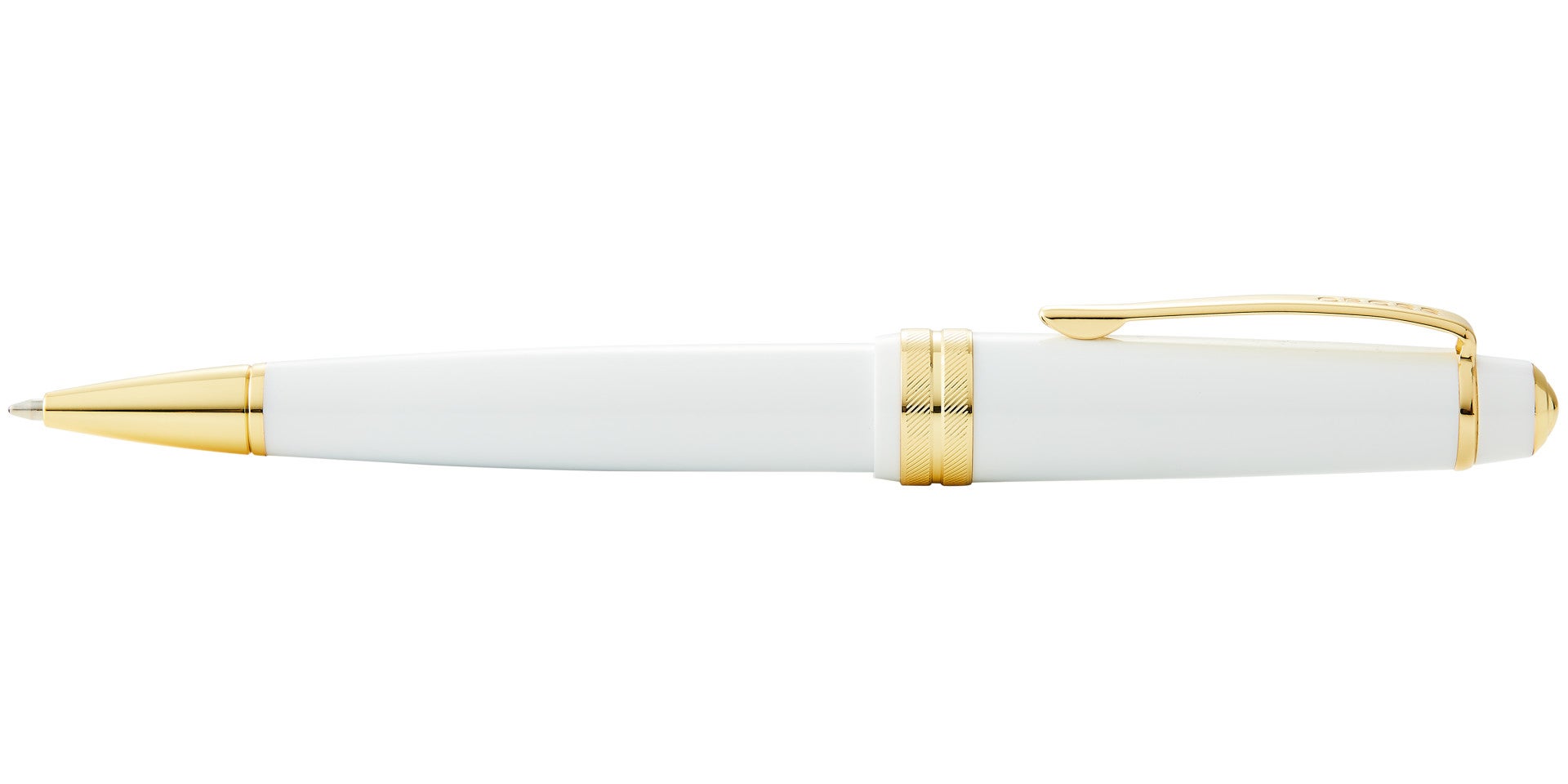 CROSS Bailey Light Polished White Resin and Gold Tone Ballpoint Pen | AT0742-10