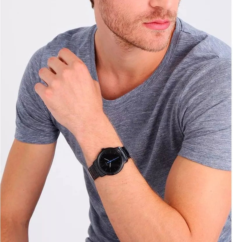 Fossil The Minimalist Slim Black Stainless Steel Men's Watch | FS5308