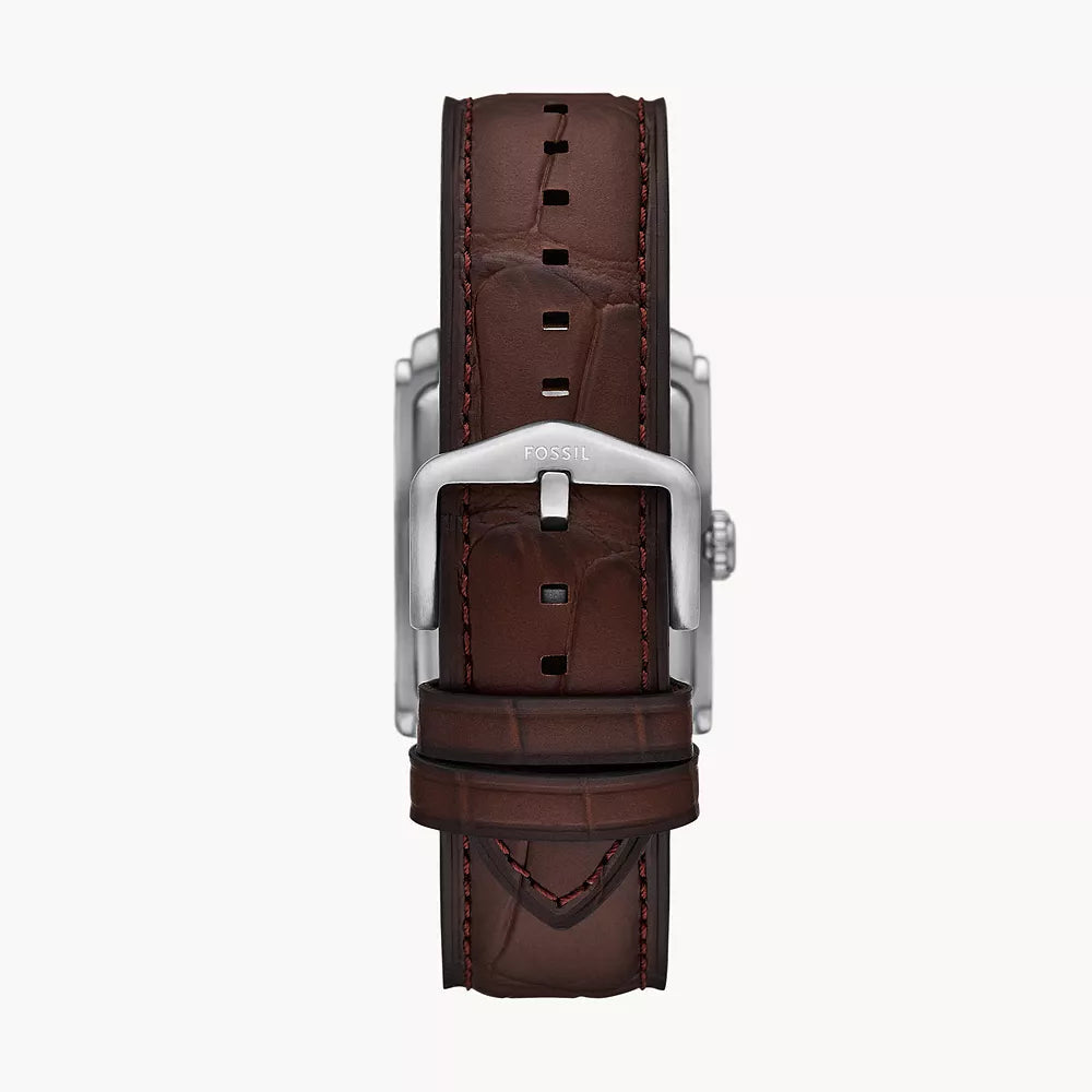 Fossil Carraway Three-Hand Brown Leather Watch | FS6110