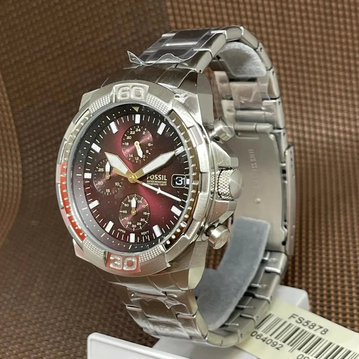 Fossil Bronson Chronograph Stainless Steel Men's Watch | FS5878 | Time Watch Specialists