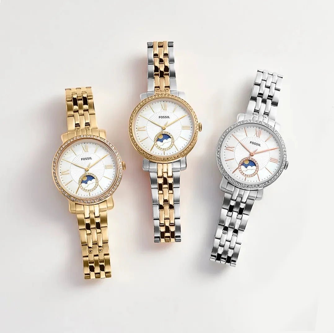 Fossil Carlie Mini Stainless Steel White Dial Women's Watch | ES5167 | TIME Watches