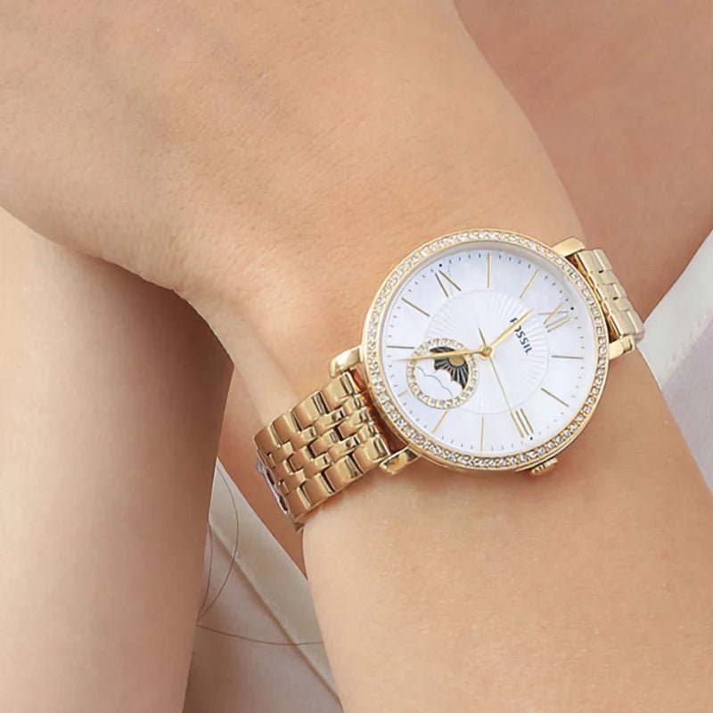 Fossil Carlie Mini Stainless Steel White Dial Women's Watch | ES5167 | TIME Watches