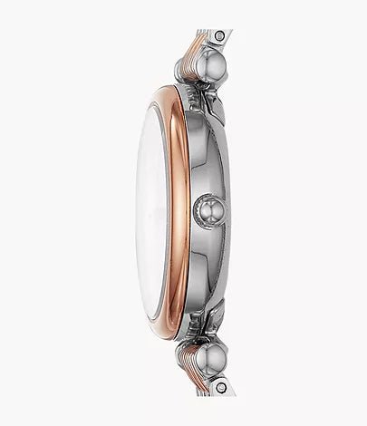 Fossil Carlie Mini Three - Hand Two - Tone Stainless Steel Woman's Watch | ES4431 | TIME Watches