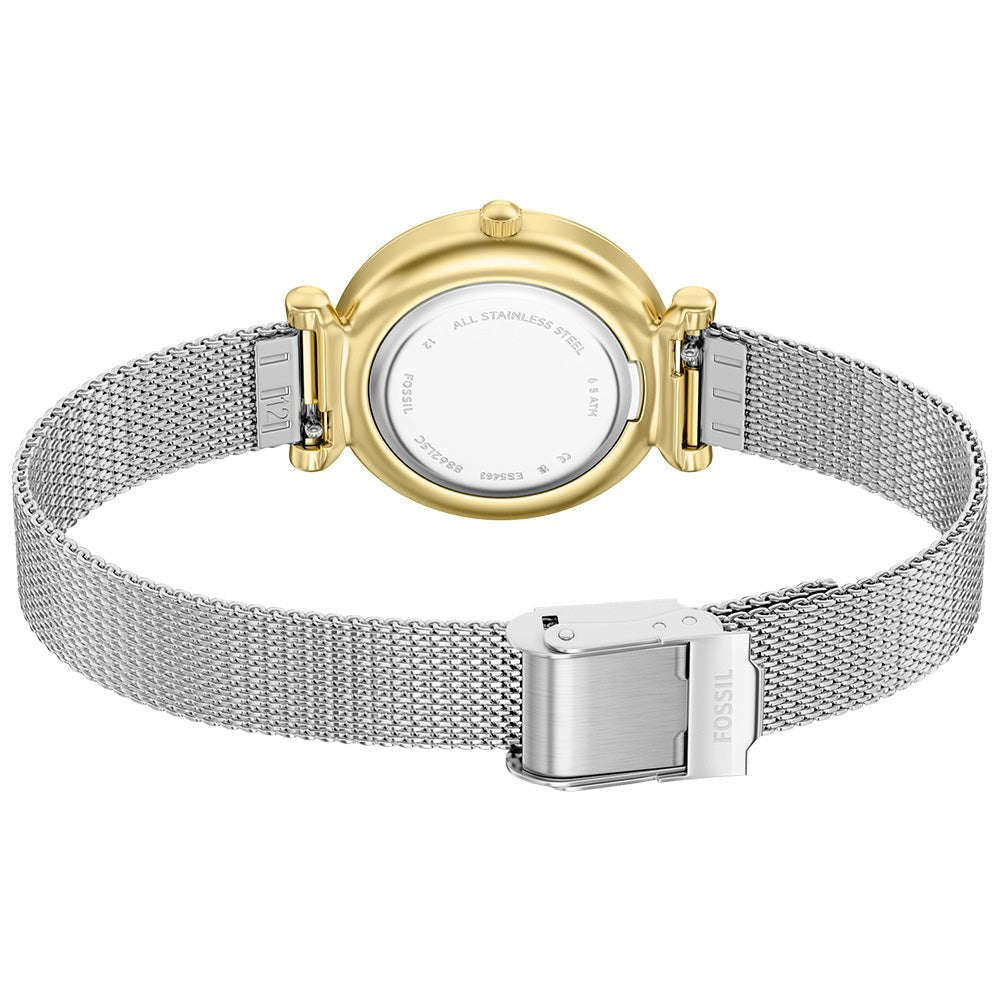 Fossil Carlie Mother Of Pearl Dial and Steel Bracelet 28mm Women's Watch | ES5463 | TIME Watches