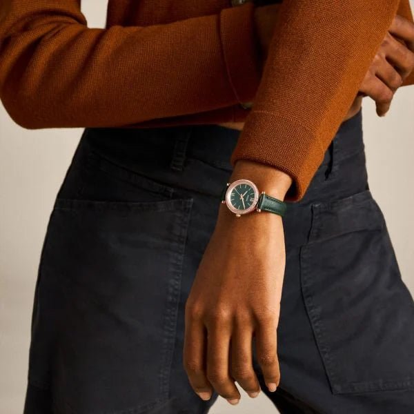 Fossil Carlie Three-Hand Rose Gold-Tone Stainless Steel Women's Watch | ES5370