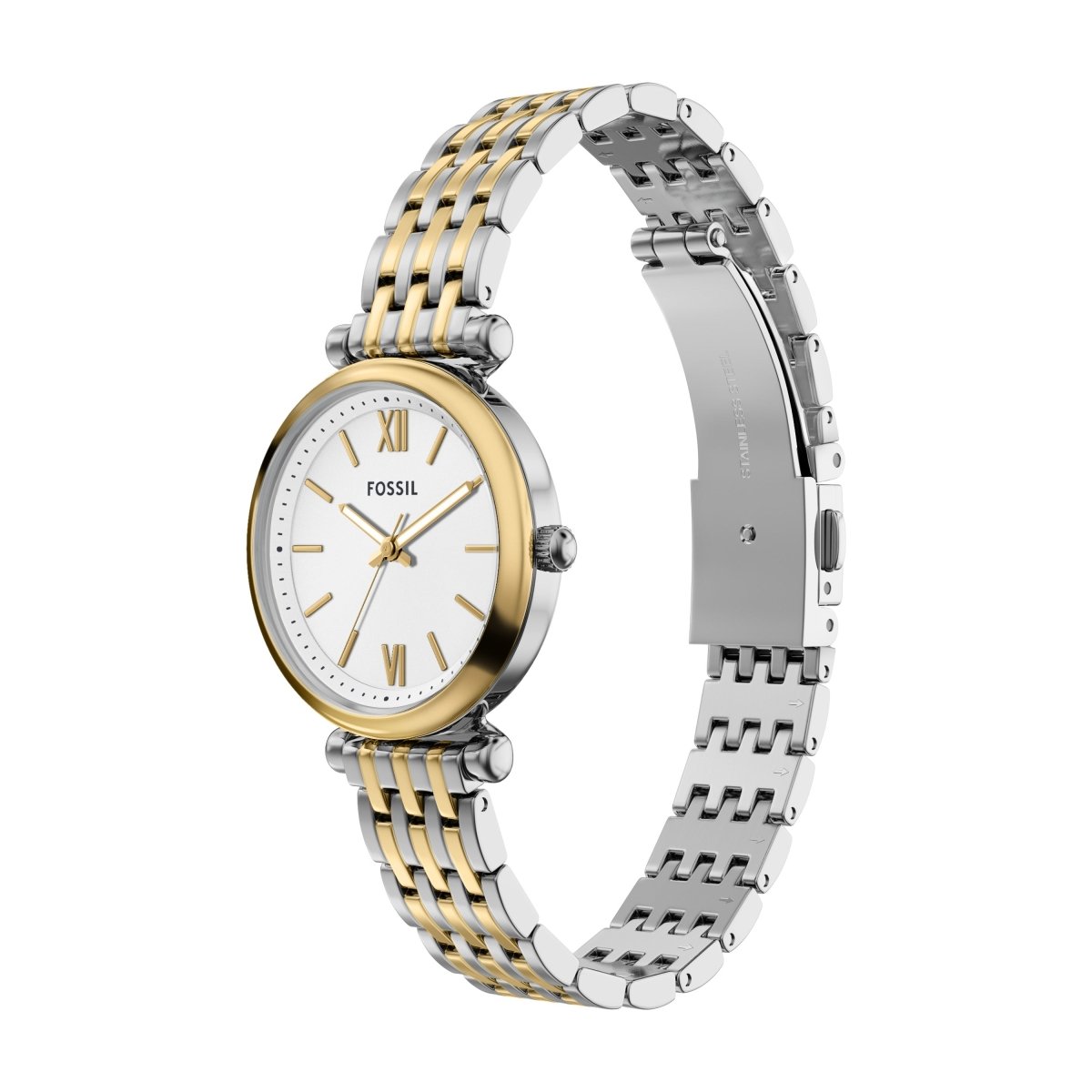 Fossil Carlie Three Hand Two Tone Stainless Steel Women's Watch Giftset | ES5450SET | TIME Watches