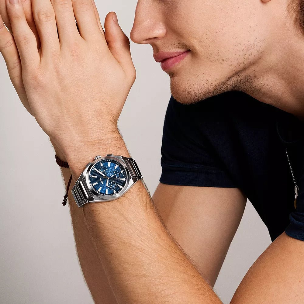 Fossil Everett Chronograph Stainless Steel Men’s Watch | FS6104 | Time Watch Specialists