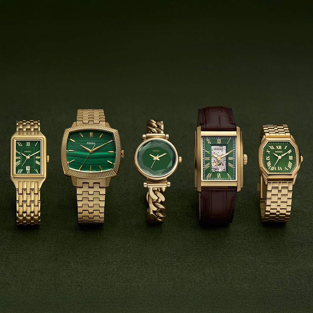 Fossil Everett Green Dial and Gold Steel Bracelet 42mm Men's Watch | ME3276 | TIME Watches