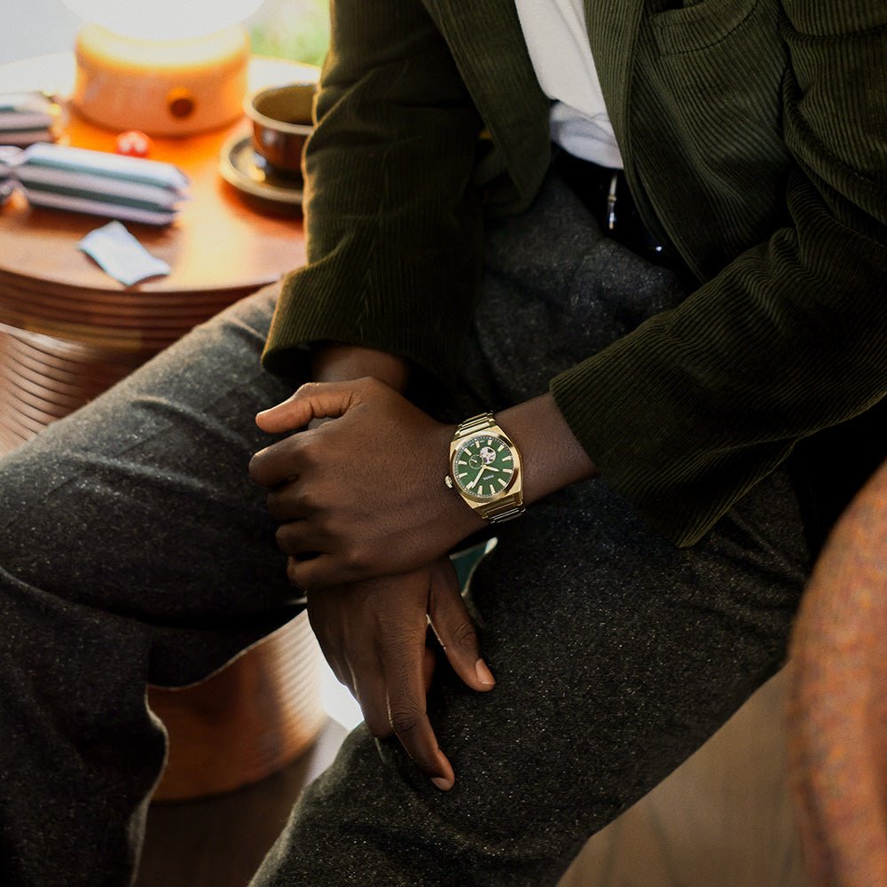 Fossil Everett Green Dial and Gold Steel Bracelet 42mm Men's Watch | ME3276 | TIME Watches
