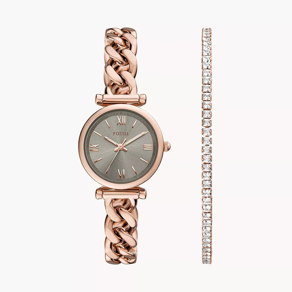 Fossil Gold - Tone Women's Watch & Bracelet Set | ES5378SET | Time Watch Specialists