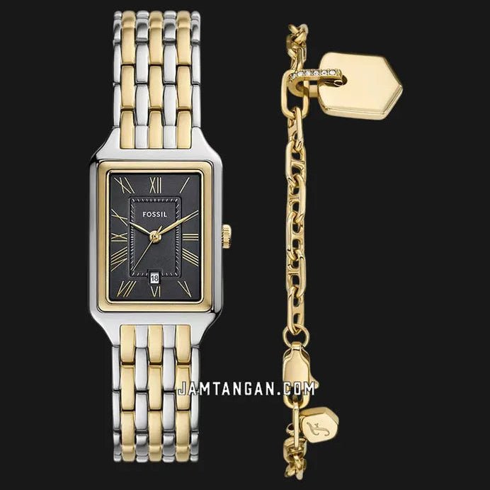 Fossil Grey Dual - Tone Stainless Steel Watch & Bracelet Set | ES5376SET | Time Watch Specialists