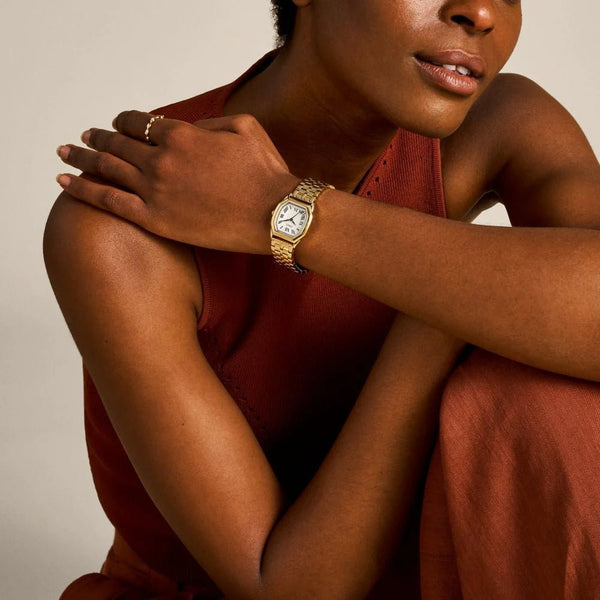 Fossil Harlow Three-Hand, Gold-Tone Stainless Steel Women's Watch | ES5361