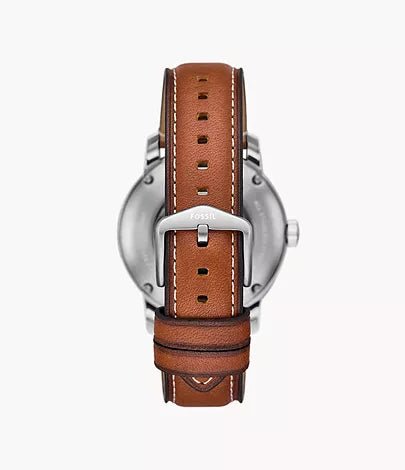 Fossil Heritage Automatic Brown Leather Men's Watch | ME3263 | Time Watch Specialists