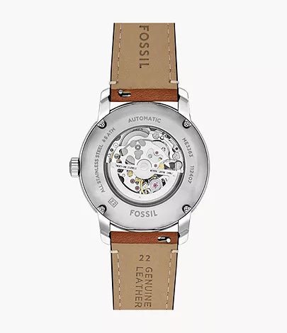 Fossil Heritage Automatic Brown Leather Men's Watch | ME3263 | Time Watch Specialists