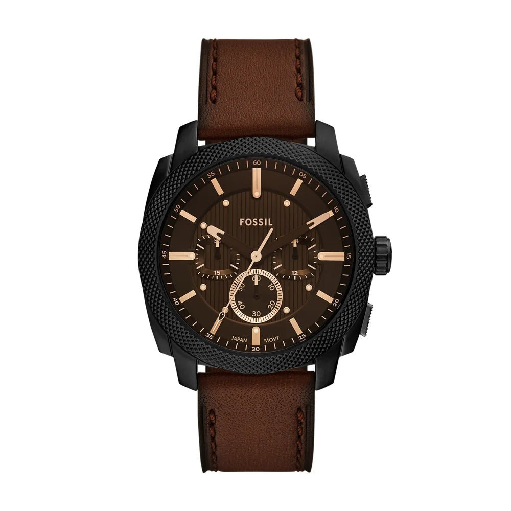Fossil Machine Chronograph Brown Leather Men's Watch | FS6101 | Time Watch Specialists