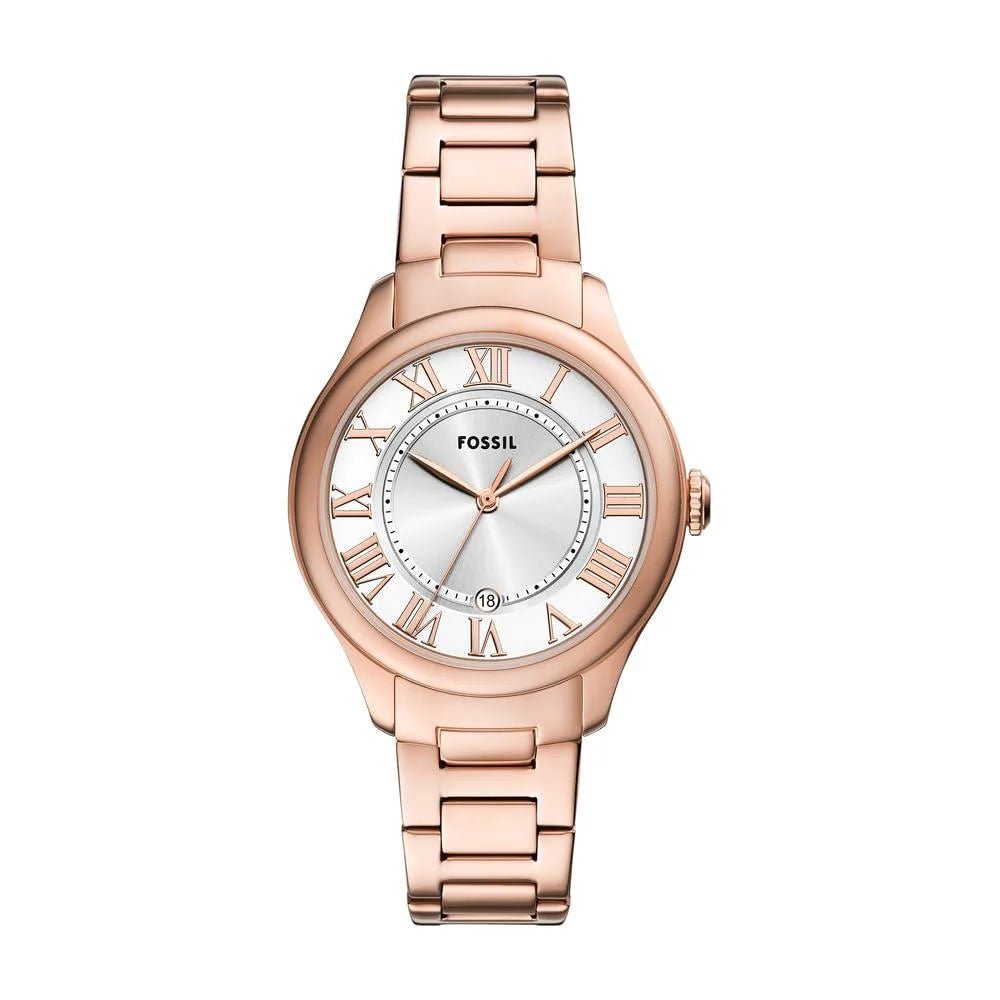Fossil Metallic Analog Quartz Woman's Watch with Stainless Steel Strap | ES5394 | Time Watch Specialists