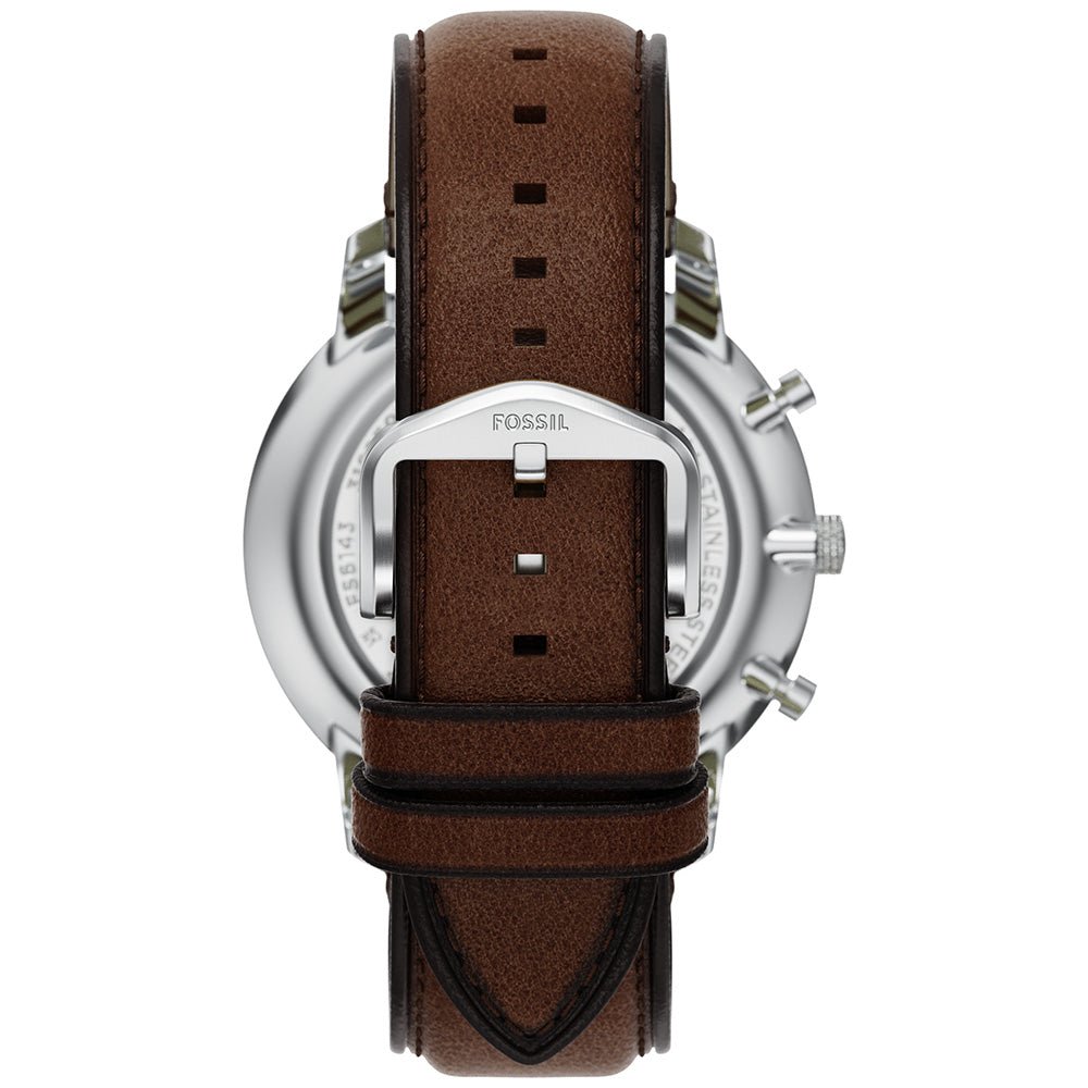 Fossil Neutra Brown Dial and Brown Leather Strap 44mm Men's Watch | FS6143 | TIME Watches