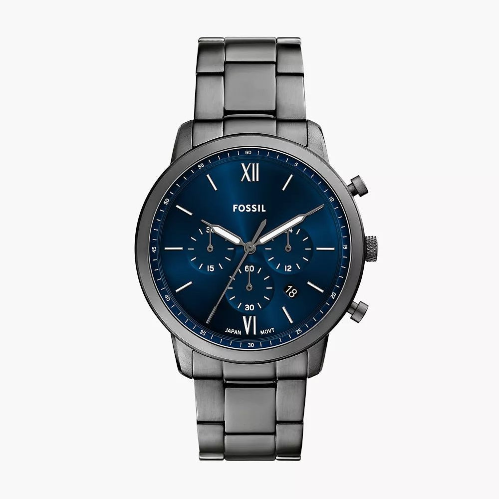 Fossil Neutra Chronograph Blue Dial Leather Men's Watch | FS6111 | TIME Watches