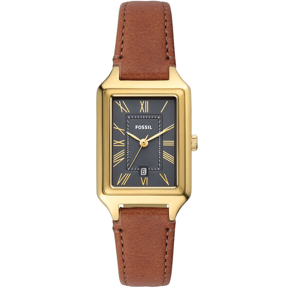 Fossil Raquel Gray Dial and Brown Leather Strap 23mm Women's Watch | ES5303 | TIME Watches