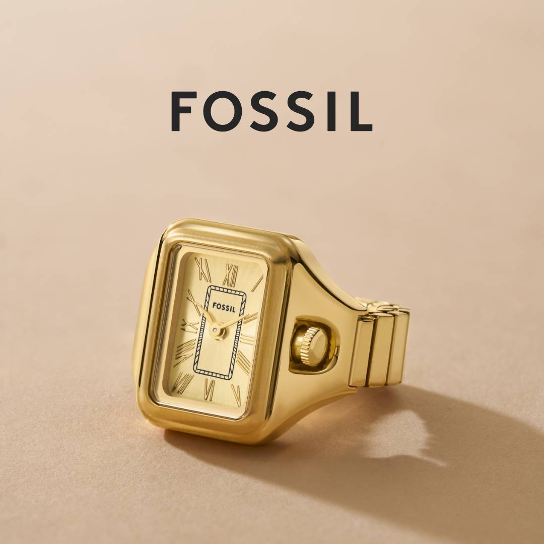 Fossil Raquel Ring Two - Hand Gold - Tone Stainless Steel Women's Ring Watch | ES5343 | TIME Watches