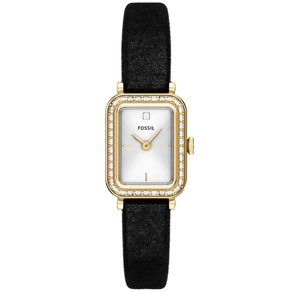 Fossil Raquel Silver Dial and Black Fabric 18mm Women's Watch | ES5437 | TIME Watches