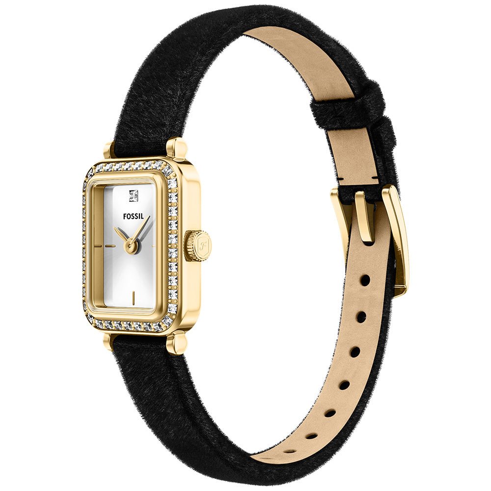 Fossil Raquel Silver Dial and Black Fabric 18mm Women's Watch | ES5437 | TIME Watches