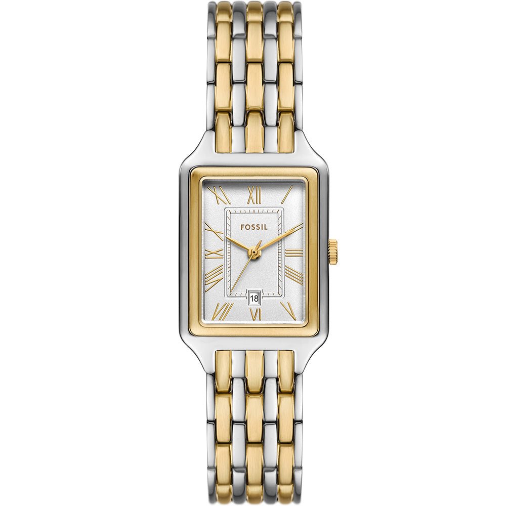 Fossil Raquel Silver Dial and Gold Steel Bracelet 23mm Women's Watch | ES5368 | TIME Watches